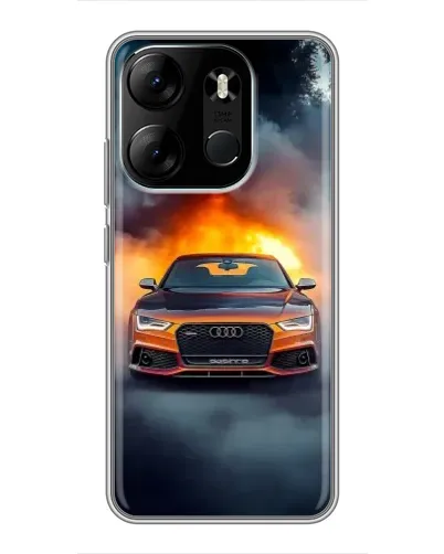 Чохол для TECNO Spark Go 2023 (BF7) з картинкою «Audi у вогняному диму» Чохол для TECNO Spark Go 2023 (BF7) з картинкою «Audi у вогняному диму»