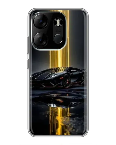 Чехол для TECNO Spark Go 2023 (BF7) с картинкой «Ночной Lamborghini драйв»