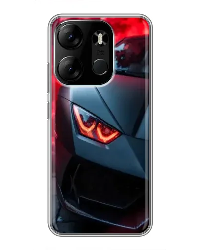 Чехол для TECNO Spark Go 2023 (BF7) с картинкой «Lamborghini красное сияние»