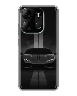 Чехол для TECNO Spark Go 2023 (BF7) с картинкой «Lamborghini симметрия дорог»