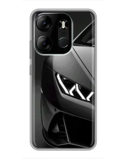 Чехол для TECNO Spark Go 2023 (BF7) с картинкой «Lamborghini фары детализация»
