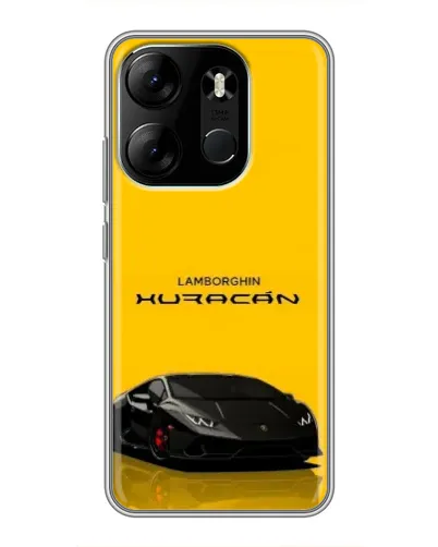 Чехол для TECNO Spark Go 2023 (BF7) с картинкой «Lamborghini Huracan черный»