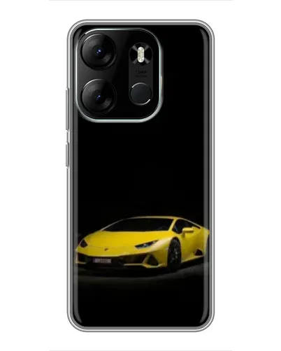 Чехол для TECNO Spark Go 2023 (BF7) с картинкой «Lamborghini желтый акцент»
