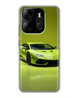 Чехол для TECNO Spark Go 2023 (BF7) с картинкой «Салатовый Lamborghini Huracan»