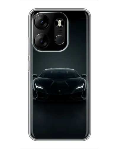 Чехол для TECNO Spark Go 2023 (BF7) с картинкой «Черный Lamborghini Aventador»