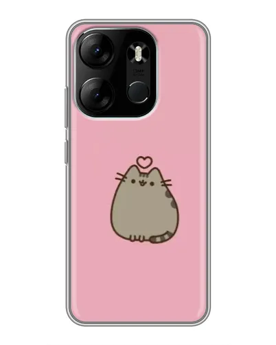 Чехол для TECNO Spark Go 2023 (BF7) с картинкой «Pusheen сердце» Чехол для TECNO Spark Go 2023 (BF7) с картинкой «Pusheen сердце»
