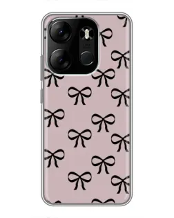 Чохол для TECNO Spark Go 2023 (BF7) з картинкою «Чорні бантики» Чохол для TECNO Spark Go 2023 (BF7) з картинкою «Чорні бантики»