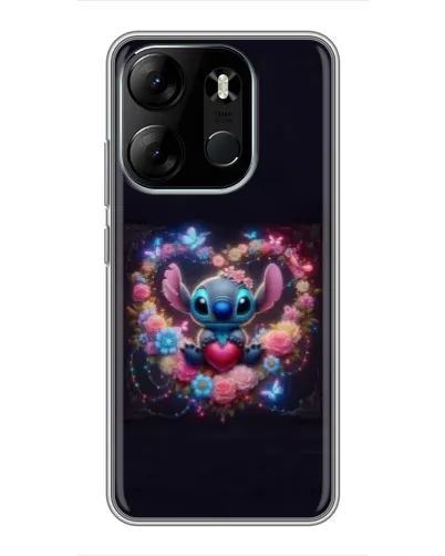 Чохол для TECNO Spark Go 2023 (BF7) з картинкою «Stitch у квітах» Чохол для TECNO Spark Go 2023 (BF7) з картинкою «Stitch у квітах»
