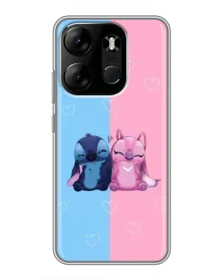 Чохол для TECNO Spark Go 2023 (BF7) з картинкою «Stitch та Angel Love»