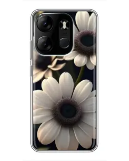 Чохол для TECNO Spark Go 2023 (BF7) з картинкою «Білі маргаритки макро»