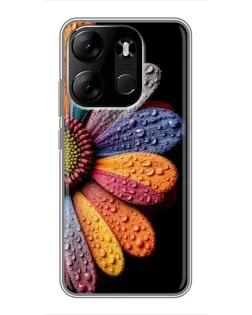 Чохол для TECNO Spark Go 2023 (BF7) з картинкою «Райдужна квітка»
