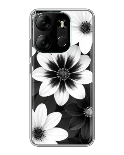 Чохол для TECNO Spark Go 2023 (BF7) з картинкою «Монохромні айстри» Чохол для TECNO Spark Go 2023 (BF7) з картинкою «Монохромні айстри»