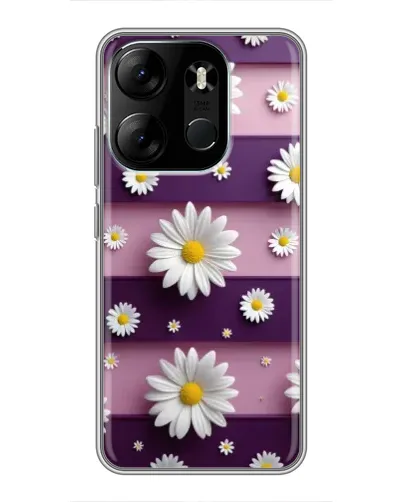 Чохол для TECNO Spark Go 2023 (BF7) з картинкою «Ромашки на фіолетовому» Чохол для TECNO Spark Go 2023 (BF7) з картинкою «Ромашки на фіолетовому»