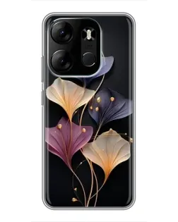 Чохол для TECNO Spark Go 2023 (BF7) з картинкою «Лілові квіти грації»