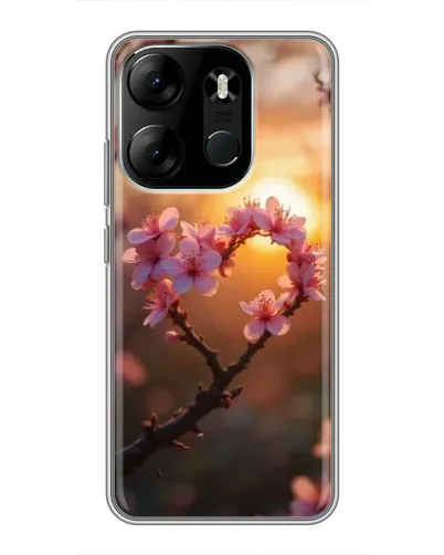 Чохол для TECNO Spark Go 2023 (BF7) з картинкою «Рожевий цвіт сердечко на тлі заходу» Чохол для TECNO Spark Go 2023 (BF7) з картинкою «Рожевий цвіт сердечко на тлі заходу»