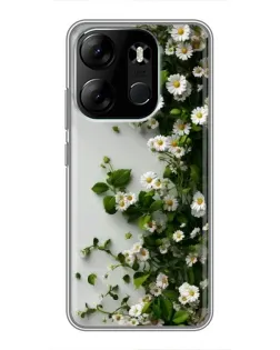 Чохол для TECNO Spark Go 2023 (BF7) з картинкою «Гілка дрібних білих квітів»