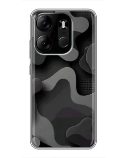 Чохол для TECNO Spark Go 2023 (BF7) з картинкою «Темний абстрактний камуфляж»