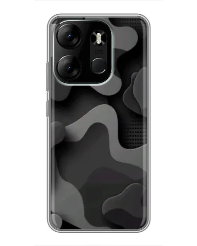 Чехол для TECNO Spark Go 2023 (BF7) с картинкой «Темный абстрактный камуфляж»