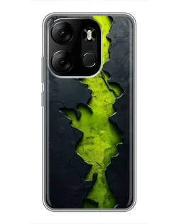 Чохол для TECNO Spark Go 2023 (BF7) з картинкою «Салатовий розлом скелі»