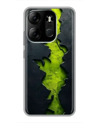 Чехол для TECNO Spark Go 2023 (BF7) с картинкой «Салатовый разлом скалы»