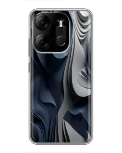 Чохол для TECNO Spark Go 2023 (BF7) з картинкою «Об'ємні сині складки»