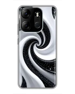 Чохол для TECNO Spark Go 2023 (BF7) з картинкою «Чорно-біла спіраль»