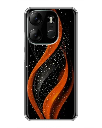 Чехол для TECNO Spark Go 2023 (BF7) с картинкой «Огненная звездная волна»