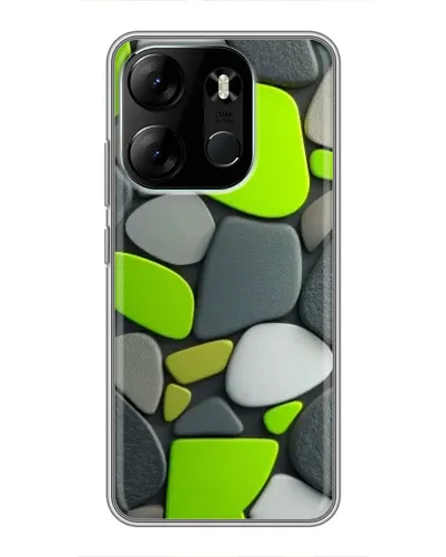 Чехол для TECNO Spark Go 2023 (BF7) с картинкой «Яркая неоновая галька»