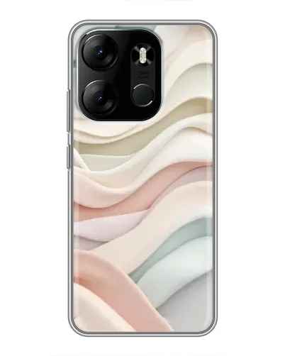 Чехол для TECNO Spark Go 2023 (BF7) с картинкой «Пастельные нежные волны»