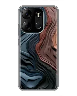 Чехол для TECNO Spark Go 2023 (BF7) с картинкой «Цветные волны каньона»