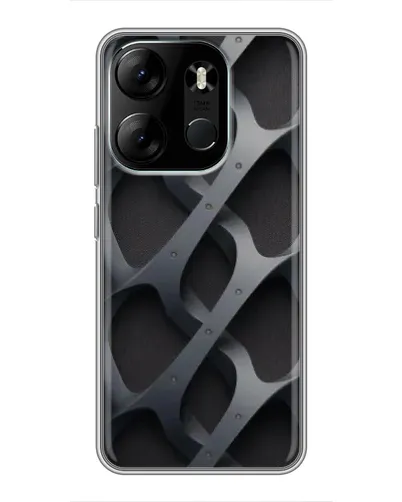 Чехол для TECNO Spark Go 2023 (BF7) с картинкой «Объемное серое плетение»