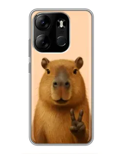 Чехол для TECNO Spark Go 2023 (BF7) с картинкой «Капибара виктория» Чехол для TECNO Spark Go 2023 (BF7) с картинкой «Капибара виктория»