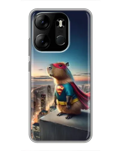 Чехол для TECNO Spark Go 2023 (BF7) с картинкой «Капи-мен супергерой» Чехол для TECNO Spark Go 2023 (BF7) с картинкой «Капи-мен супергерой»