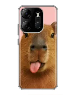 Чехол для TECNO Spark Go 2023 (BF7) с картинкой «Капибара с языком» Чехол для TECNO Spark Go 2023 (BF7) с картинкой «Капибара с языком»