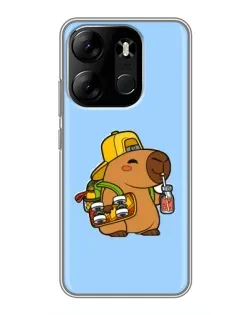 Чехол для TECNO Spark Go 2023 (BF7) с картинкой «Капибара на скейте» Чехол для TECNO Spark Go 2023 (BF7) с картинкой «Капибара на скейте»