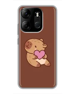 Чехол для TECNO Spark Go 2023 (BF7) с картинкой «Капибара с сердцем» Чехол для TECNO Spark Go 2023 (BF7) с картинкой «Капибара с сердцем»