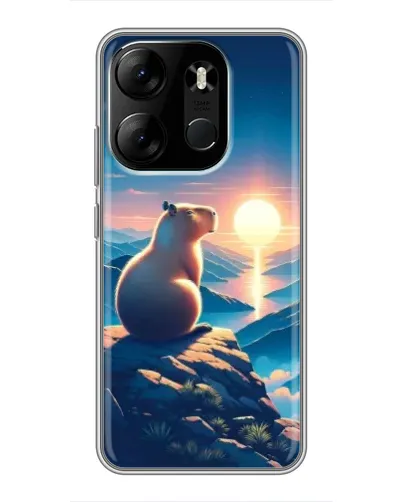 Чехол для TECNO Spark Go 2023 (BF7) с картинкой «Закат солнца с капибарой» Чехол для TECNO Spark Go 2023 (BF7) с картинкой «Закат солнца с капибарой»