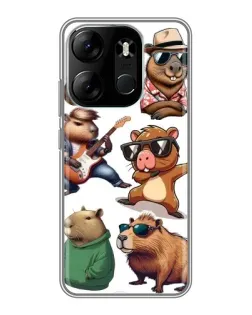 Чехол для TECNO Spark Go 2023 (BF7) с картинкой «Крутые капибары музыканты» Чехол для TECNO Spark Go 2023 (BF7) с картинкой «Крутые капибары музыканты»