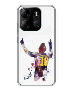 Чехол для TECNO Spark Go 2023 (BF7) с картинкой «Акварельный Месси Барселона»