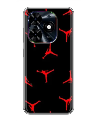 Чехол для TECNO Spark Go 2024 (BG6) с картинкой «Jordan Red Pattern»