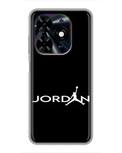 Чехол для TECNO Spark Go 2024 (BG6) с картинкой «Jordan White Logo» Чехол для TECNO Spark Go 2024 (BG6) с картинкой «Jordan White Logo»