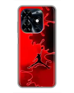 Чехол для TECNO Spark Go 2024 (BG6) с картинкой «Jordan Red Smoke» Чехол для TECNO Spark Go 2024 (BG6) с картинкой «Jordan Red Smoke»