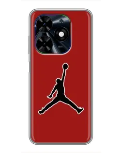 Чехол для TECNO Spark Go 2024 (BG6) с картинкой «Jordan Red Back» Чехол для TECNO Spark Go 2024 (BG6) с картинкой «Jordan Red Back»