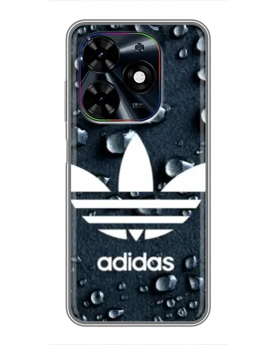 Чехол для TECNO Spark Go 2024 (BG6) с картинкой «Adidas Trefoil Blue»