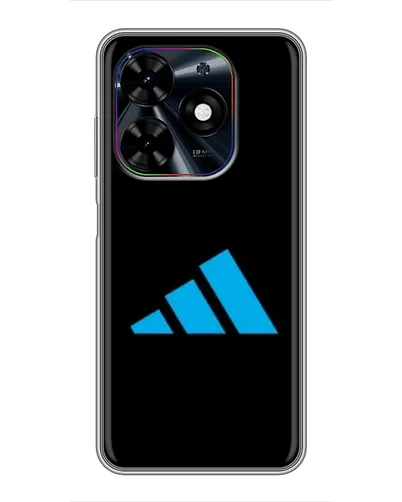 Чехол для TECNO Spark Go 2024 (BG6) с картинкой «Adidas Cyan Logo»