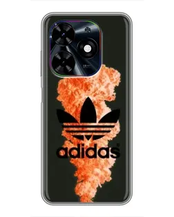 Чехол для TECNO Spark Go 2024 (BG6) с картинкой «Оранжевый дым Adidas» Чехол для TECNO Spark Go 2024 (BG6) с картинкой «Оранжевый дым Adidas»