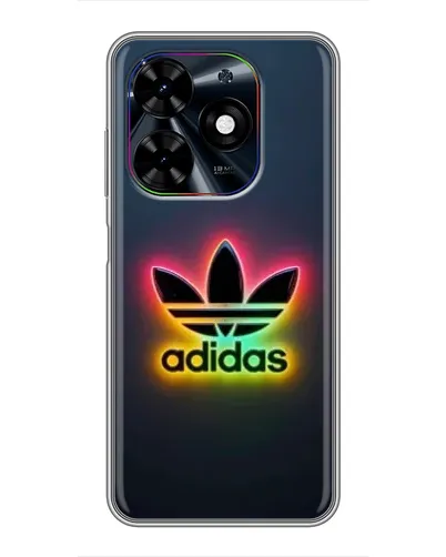 Чехол для TECNO Spark Go 2024 (BG6) с картинкой «Неоновый Adidas»