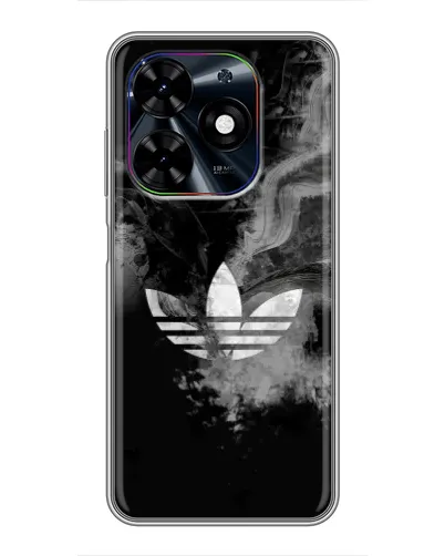 Чехол для TECNO Spark Go 2024 (BG6) с картинкой «Абстрактный дым Adidas»