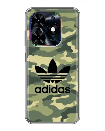 Чехол для TECNO Spark Go 2024 (BG6) с картинкой «Милитари стиль Adidas»