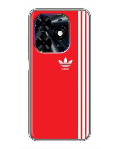 Чехол для TECNO Spark Go 2024 (BG6) с картинкой «Красный минимализм Adidas»